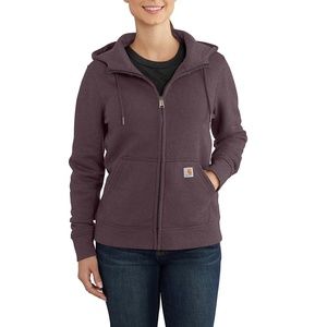 Like New: RELAXED FIT MIDWEIGHT FULL-ZIP SWEATSHIRT, Blackberry Heather, S